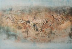 Peinture sur toile de Zao Wou-ki Vent Et Poussiere - 1957 reproduction peinte à la main