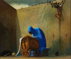 Peinture sur toile de Zdzislaw Beksinski Untitled 1974 reproduction peinte à la main