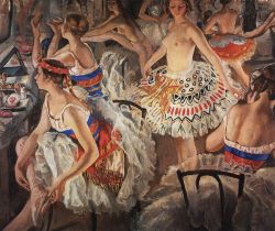 Zinaida Serebryakova In The Ballet Lavatory 1922 reproduction peinte à la main