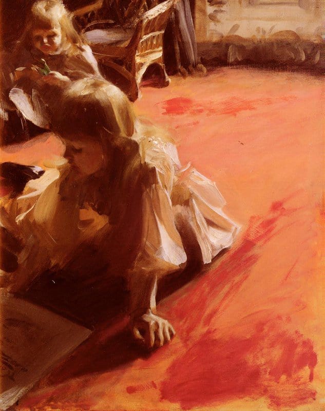 Zorn Anders A Portrait Of The Daughters Of Ramon Subercasseaux