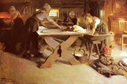 Peinture sur toile de Zorn Anders Baking The Bread reproduction peinte à la main