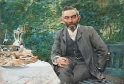Peinture sur toile de Zorn Anders Breakfast In The Garden reproduction peinte à la main