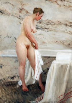 Peinture sur toile de Zorn Anders By The Bath Tub reproduction peinte à la main