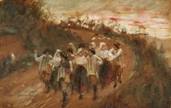 Peinture sur toile de Zorn Anders Farmers And Musicians reproduction peinte à la main