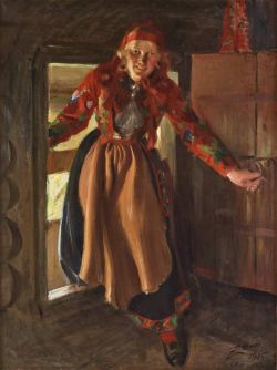 Peinture sur toile de Zorn Anders Flodakulla En Face 1915 reproduction peinte à la main