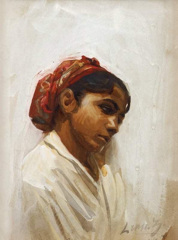 Zorn Anders Head Of A Spanish Girl Sevilla