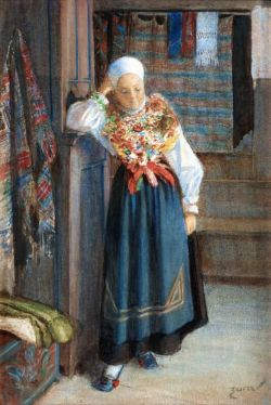 Peinture sur toile de Zorn Anders Interior With Woman reproduction peinte à la main