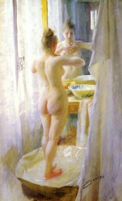 Peinture sur toile de Zorn Anders Le Tub reproduction peinte à la main