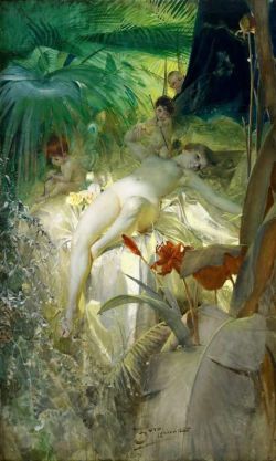 Peinture sur toile de Zorn Anders Love Nymph reproduction peinte à la main