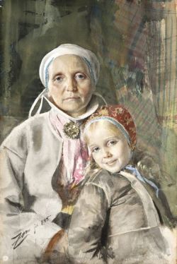 Peinture sur toile de Zorn Anders Mona And Karin 1885 reproduction peinte à la main
