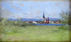Peinture sur toile de Zorn Anders Mora Kyrka 1890 reproduction peinte à la main