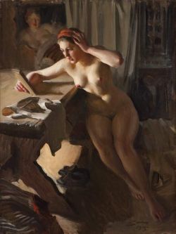 Peinture sur toile de Zorn Anders Old Mirror reproduction peinte à la main