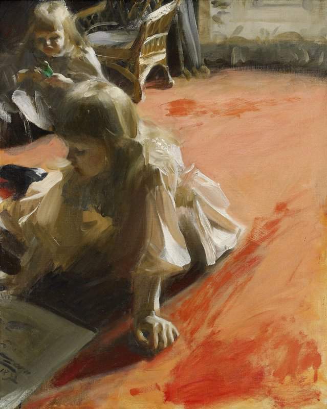 Zorn Anders Portrait Of The Daughters Of Ramon Subercaseaux Vicuna 1892