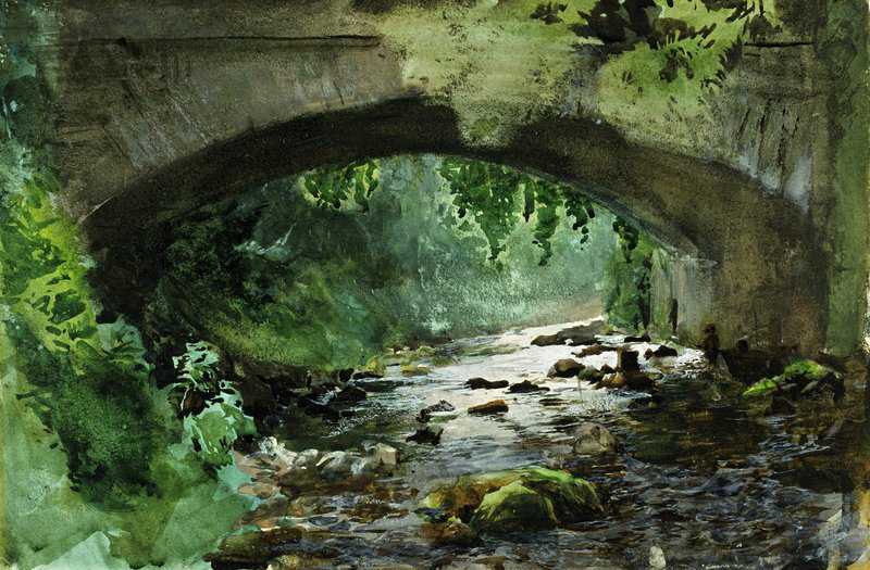 Zorn Anders River Under Old Stone Bridge 1884