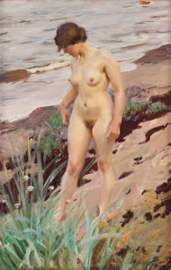 Peinture sur toile de Zorn Anders Sandhamnseffekt 1914 reproduction peinte à la main