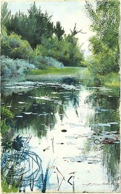 Peinture sur toile de Zorn Anders Study Of Landscape From Mora reproduction peinte à la main