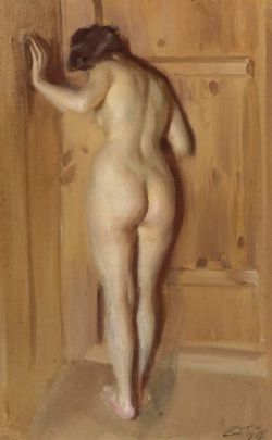 Peinture sur toile de Zorn Anders The Chamber Door reproduction peinte à la main