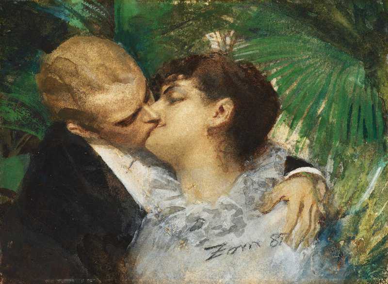 Zorn Anders The Embrace Probably Executed In London Circa 1882-83
