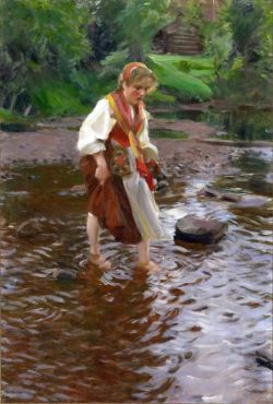 Peinture sur toile de Zorn Anders The Girl From Alvdalen reproduction peinte à la main