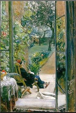 Peinture sur toile de Zorn Anders The Landlady S Garden reproduction peinte à la main