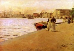 Peinture sur toile de Zorn Anders View From The Ship Island Pier reproduction peinte à la main